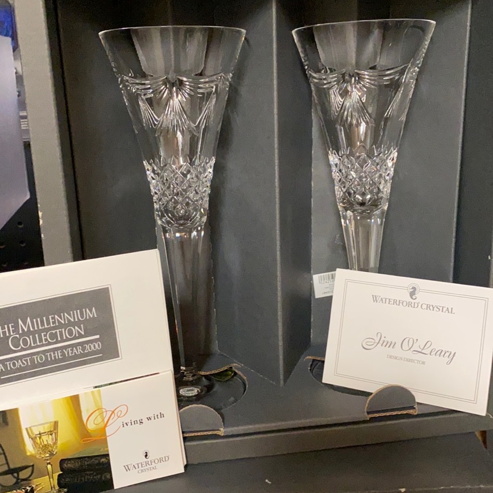 Waterford Crystal Millennium signed Toasting Flute PEACE